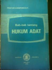 Bab-bab tentang hukum adat
