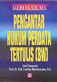 Pengantar Hukum Perdata Tertulis(BW)