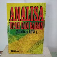 Analisa Upah dan Bahan (Analisis BOW)