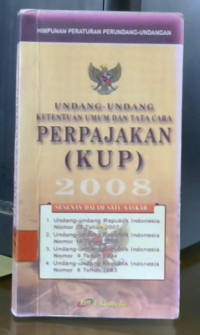 Undang-Undang Ketentuan Umum dan Tata Cara Perpajakan