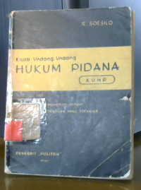 Kitab Undang-Undang Hukum pidana KUHP