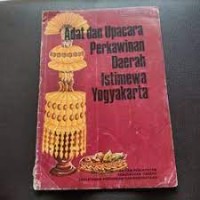 Adat dan Upacara Perkawinan Daerah Istimewa Yogyakarta