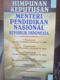 Himpunan Keputusan Menteri Pendidikan Nasional Republik Indonesia