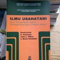 Ilmu Usahatani dan Penelitian Untuk Pengembangan Petani Kecil