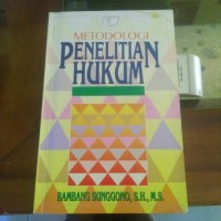 Metodologi Penelitian Hukum : Suatu Pengantar