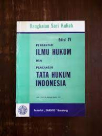 Pengantar Ilmu Hukum Dan Pengantar Tata Hukum Indonesia