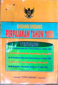 Undang-Undang Perpajakan Tahun 2000