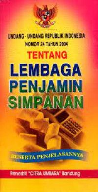 Undang-Undang Republik Indonesia Nomor 24 Tahun 2004