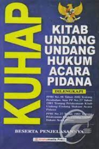 Undang-undang KUHAP Kitab Undang-Undang Hukum Acara Pidana