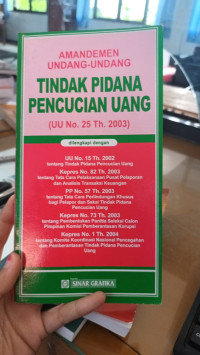 Tindak Pidana Pencucian Uang