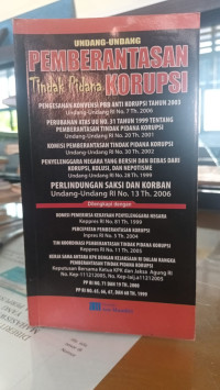 Undang-Undang Pemberantasan Tindak Pidana Korupsi