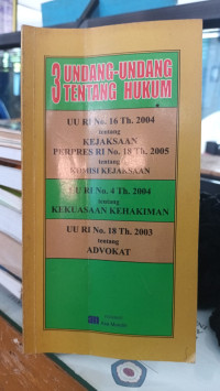 3 Undang-Undang Tentang Hukum