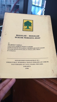 Masalah-Masalah Hukum Perdata Adat