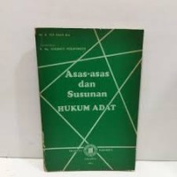 Asas-asas dan susunan hukum adat