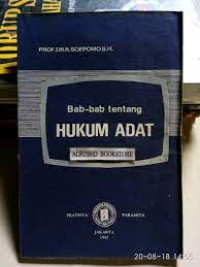 Bab-bab tentang hukum adat