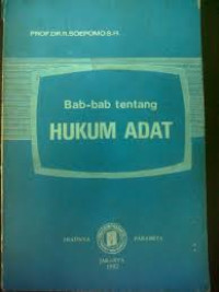 Bab-bab tentang hukum adat