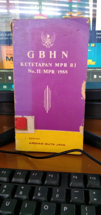 Gbh ketetapan mpr Ri no 11/mpr /1988