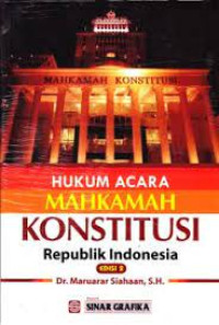 Hukum Acara Mahkamah Konstitusi : Republik Indonesia