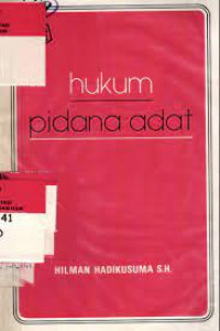 Hukum pidana adat