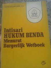 inti sari hukum benda menurut burgerlijk wetboek