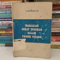 Masalah surat tuduhan dalam pidana