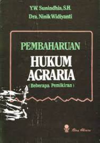 pembaharuan hukum agraria beberapa pemikiran