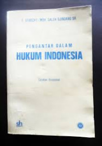 Pengantar dalam hukum indonesia  cetakan sepuluh