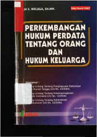 Perkembangan hukum perdata tentang orang dan hukum keluarga