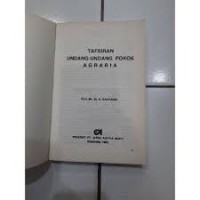 tafsiran undang-undang 2 pokok agraria