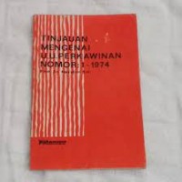 Tinjauan Mengenai U.U.Perkawinan Nomor : 1-1974