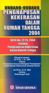 undang-undang penghapusan kekerasan dalam rumah tangga 2004