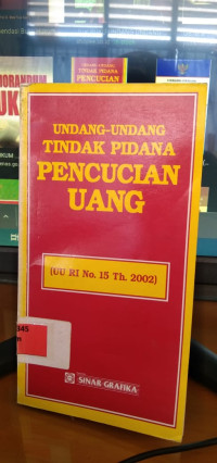 Undang-undang tindak pidana pecucian uang